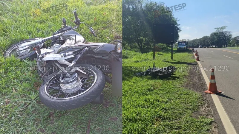 Motorista não resistiu e o garupa teve ferimentos moderados.