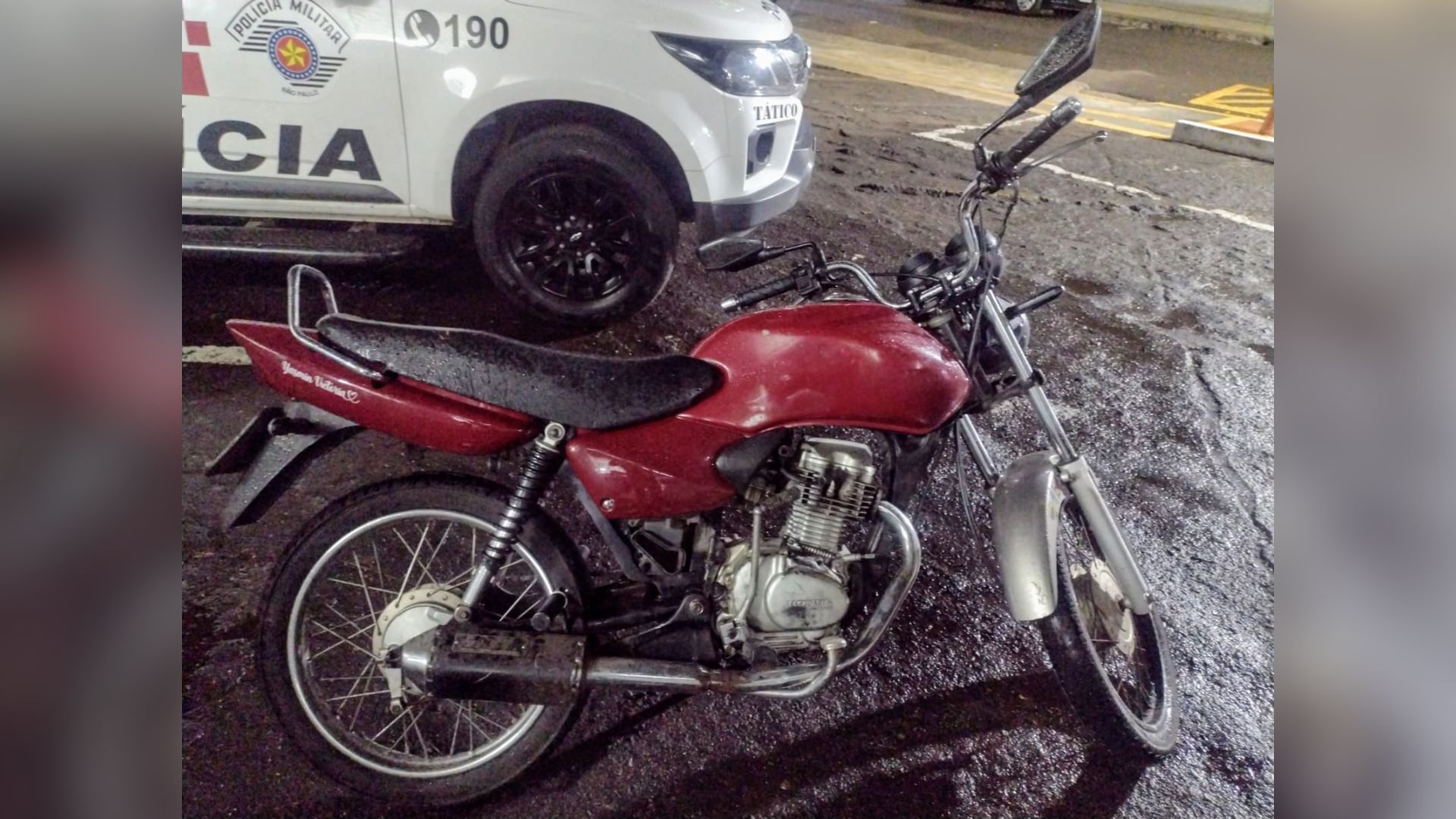 Numeração do motor estava suprimida.
